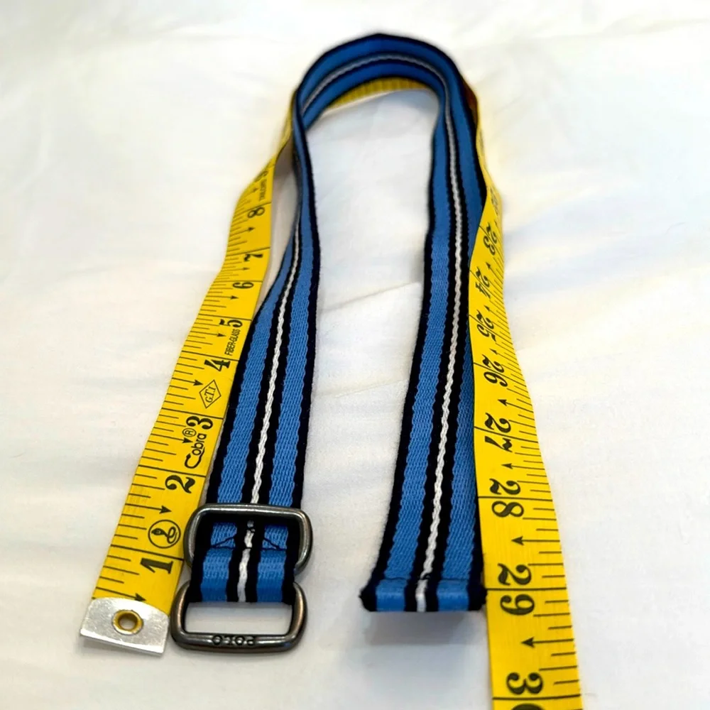 Polo Ralph Lauren boys blue and white canvas belt. size S.